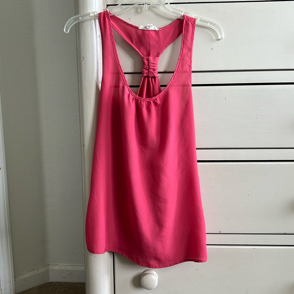 Pink racerback blouse